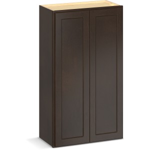 RELIABILT Parkstone II Wall Cabinet, Espresso Stained, 24" W, 2 Doors, Fully Assembled - 641389 | Lowe's Pro Supply